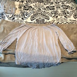 Don’t ask why off the shoulder grey top